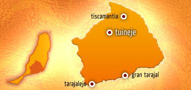 Tuineje (Gemeinde) Fuerteventura, Lage Ortschaften
